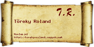 Töreky Roland névjegykártya