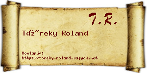 Töreky Roland névjegykártya